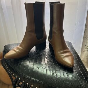 The Row tan booties